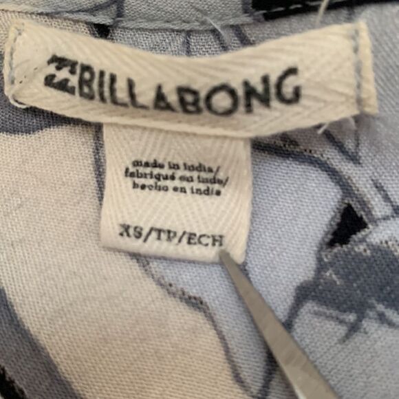 Billabong Floral Flowy Rayon Long Sleeve Tunic Mini Dress Size XS - Picture 9 of 10